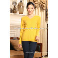 Simple V neck women 100% pure cashmere jumper